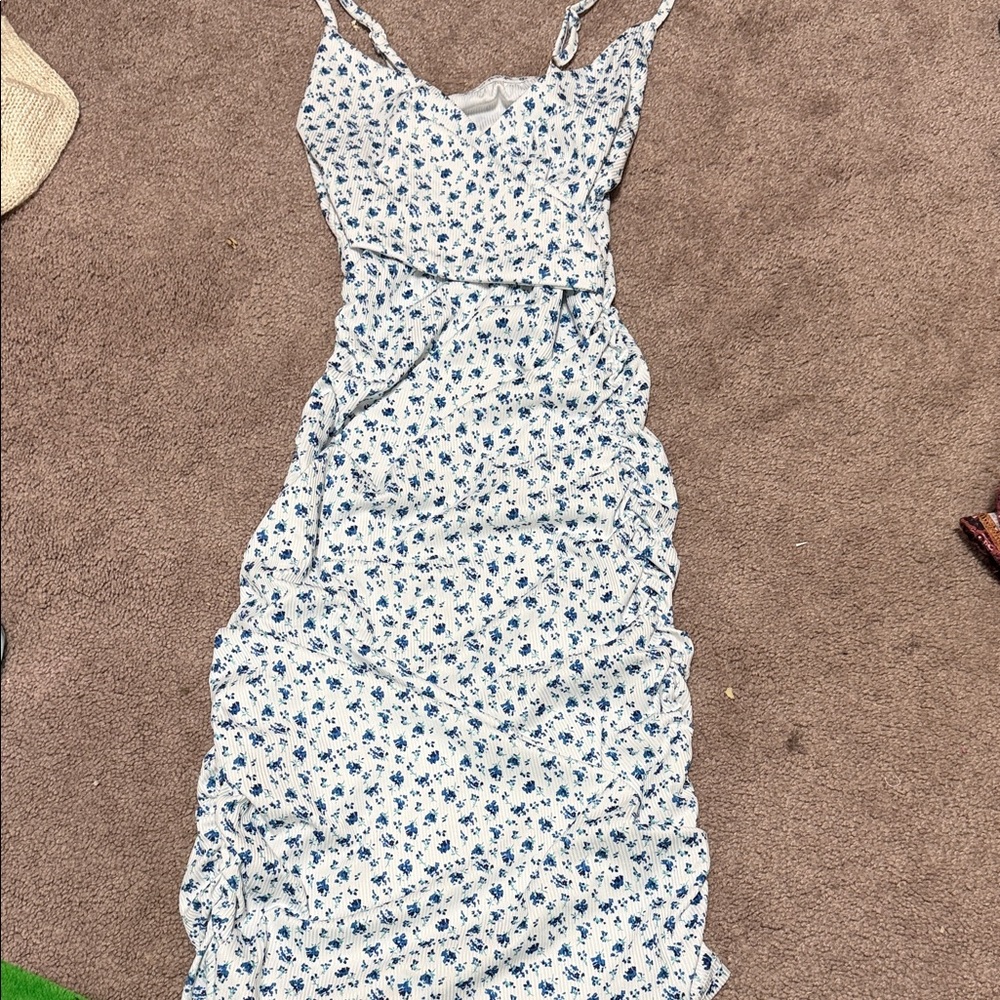 American Eagle Outfitters Blue and White Mini Dress